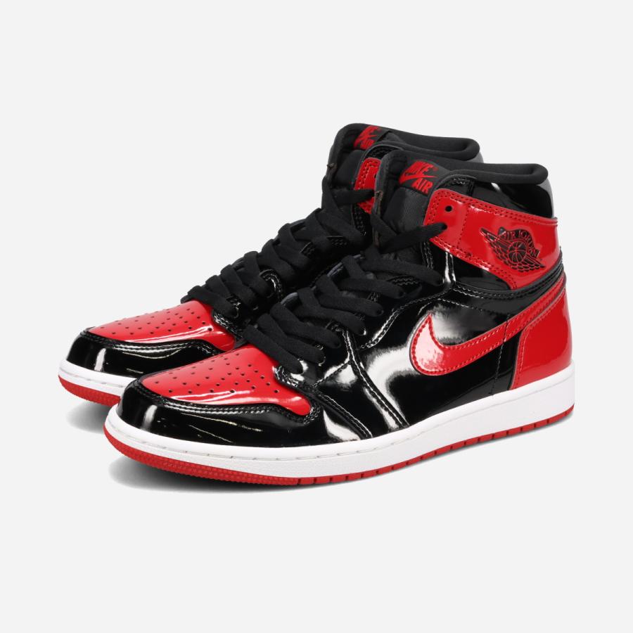 NIKE AIR JORDAN 1 RETRO HIGH OG 【BRED PATENT】 ナイキ エア ジョーダン 1 レトロ ハイ OG BLACK/WHITE/VARSITY RED 555088-063｜lowtex