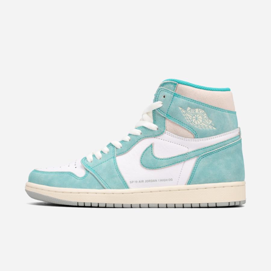 NIKE AIR JORDAN 1 RETRO HIGH OG ナイキ エア ジョーダン 1 レトロ ハイ OG メンズ TURBO GREEN/WHITE/LIGHT SMOKE GREY/SAIL ブルー 555088-311の画像