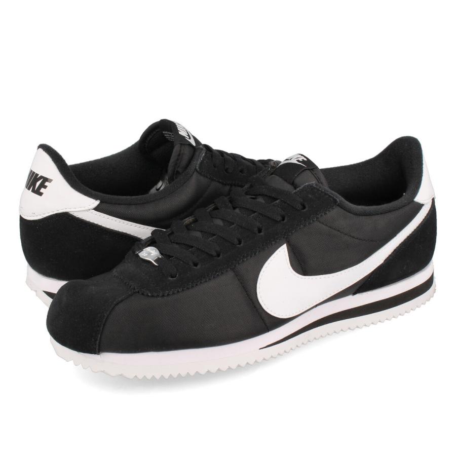 nike cortez nylon black white