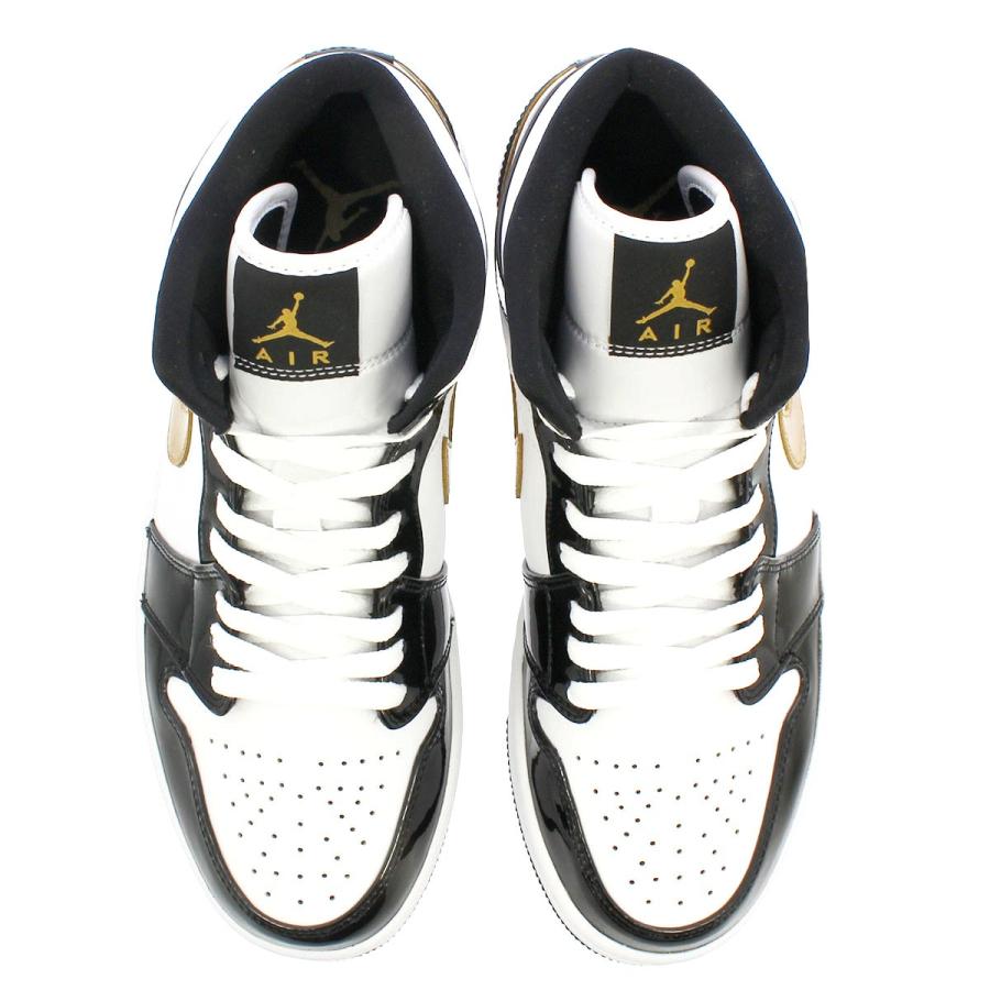 【ビッグサイズ】 NIKE AIR JORDAN 1 MID SE ナイキ エア ジョーダン 1 ミッド SE BLACK/METALLIC GOLD/WHITE 852542-007｜lowtex｜02