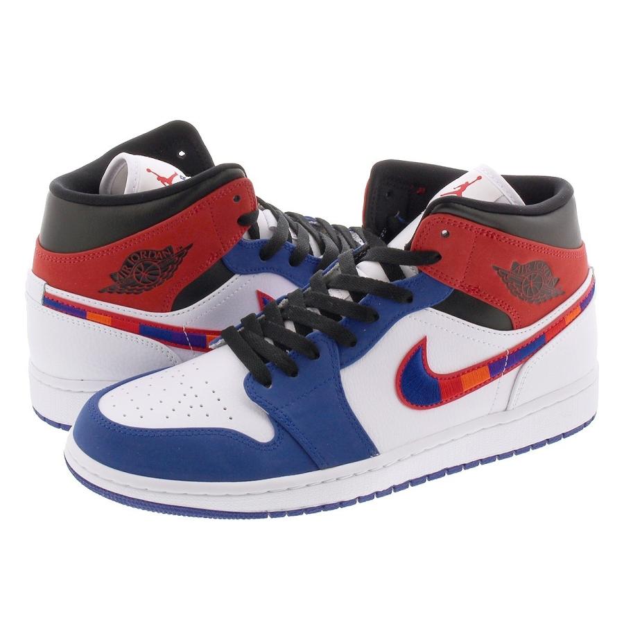 red and blue jordan ones