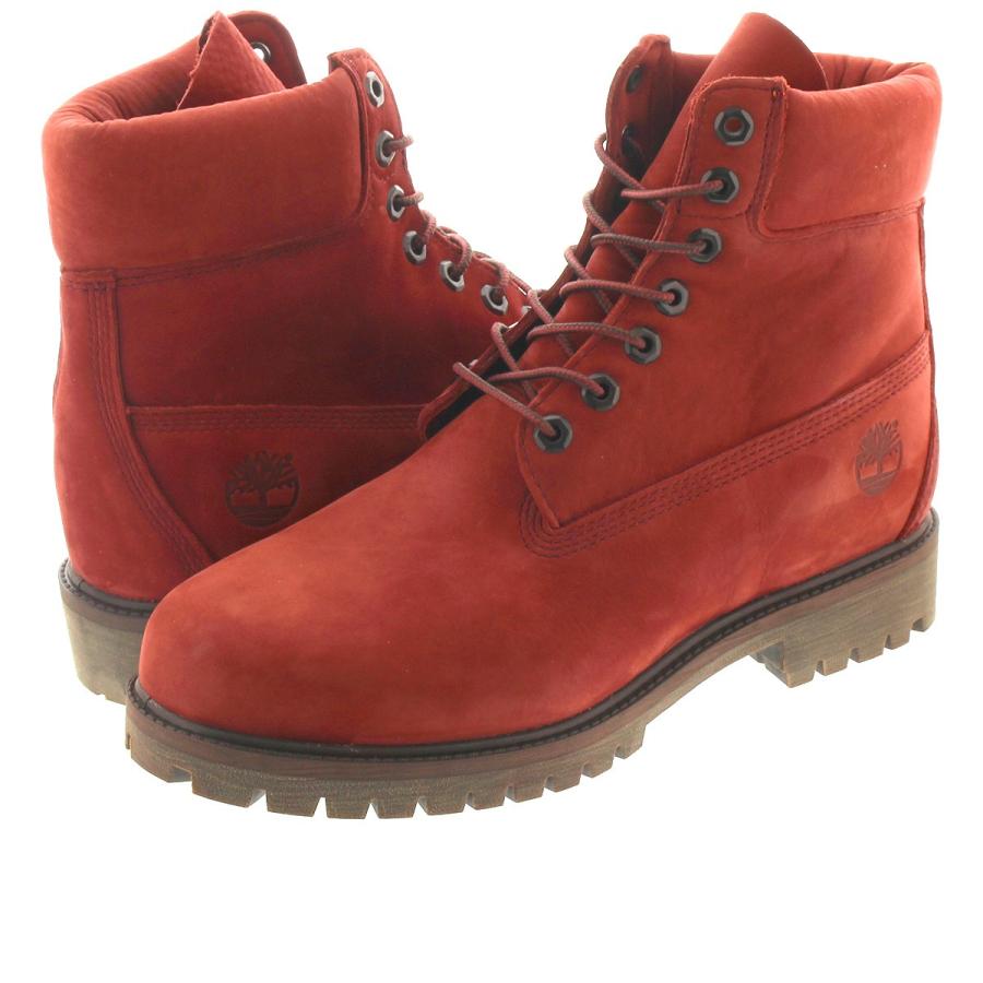timberland 6 inch boots red