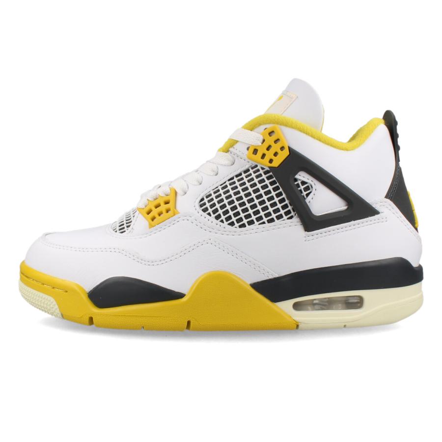 【25,000円均一SALE】 NIKE WMNS AIR JORDAN 4 RETRO ナイキ ウィメンズ エア ジョーダン 4 レトロ レディース WHITE/COCONUT MILK/VIVID SULFUR AQ9129-101の画像