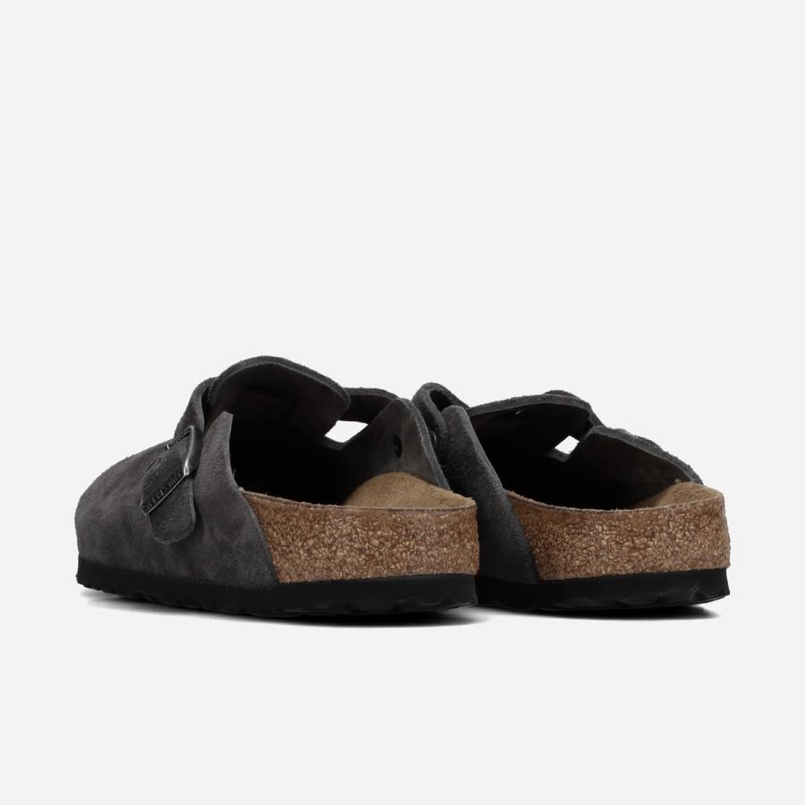 美品 ビルケンシュトック ボストン 38 ナロー　ブラックスエード 24.5 BIRKENSTOCK（ビルケンシュトック） BIRKENSTOCK BOSTON SUEDE LEATHER