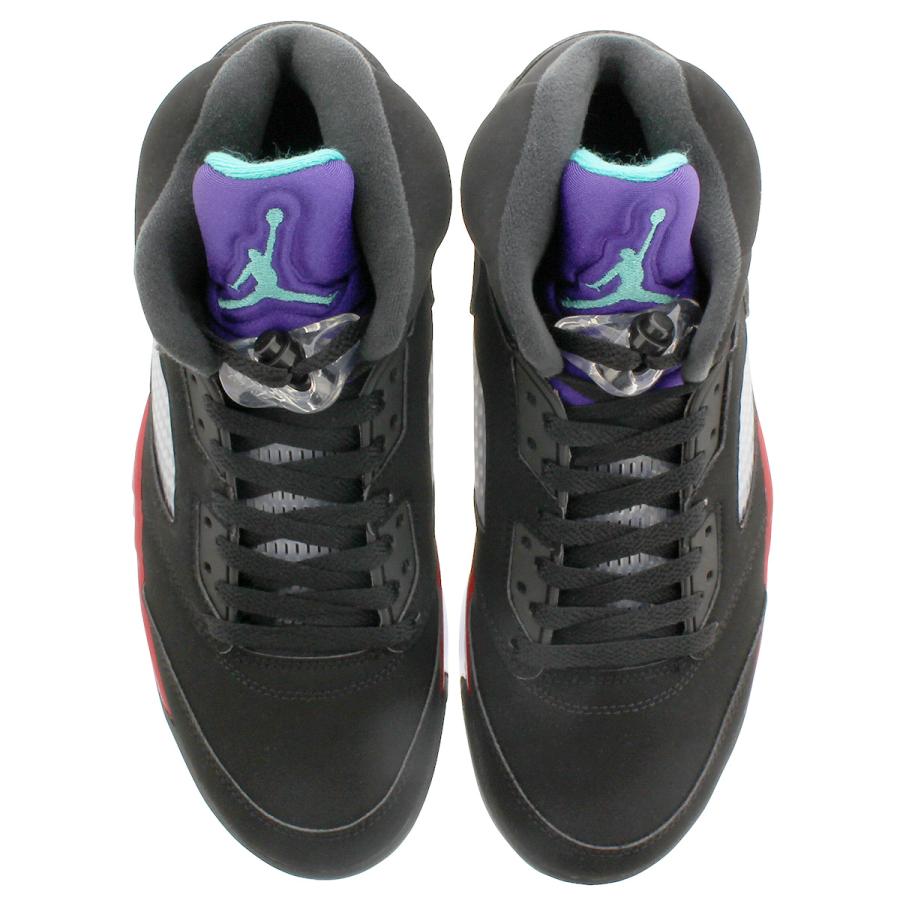 【ビッグ・スモールサイズ】 NIKE AIR JORDAN 5 RETRO 【TOP 3】 ナイキ エア ジョーダン 5 レトロ BLACK/FIRE RED/GRAPE ICE/NEW EMERALD cz1786-001｜lowtex｜02