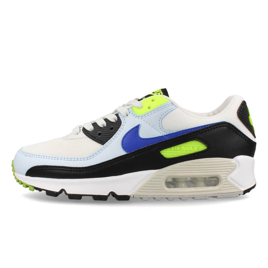 NIKE WMNS AIR MAX 90 ナイキ ウィメンズ エア マックス 90 レディース SUMMIT WHITE/RACER BLUE/VOLT/BLUE TINT/BLACK/LT BONE ホワイト dh8010-102｜lowtex｜04