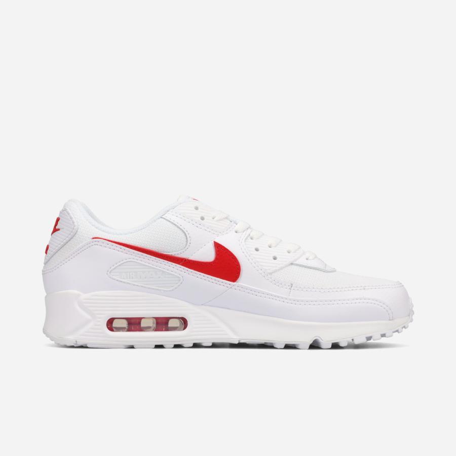 NIKE AIR MAX 90 ナイキ エア マックス 90 メンズ WHITE/WHITE/UNIVERSITY RED ホワイト DM0029-120の画像