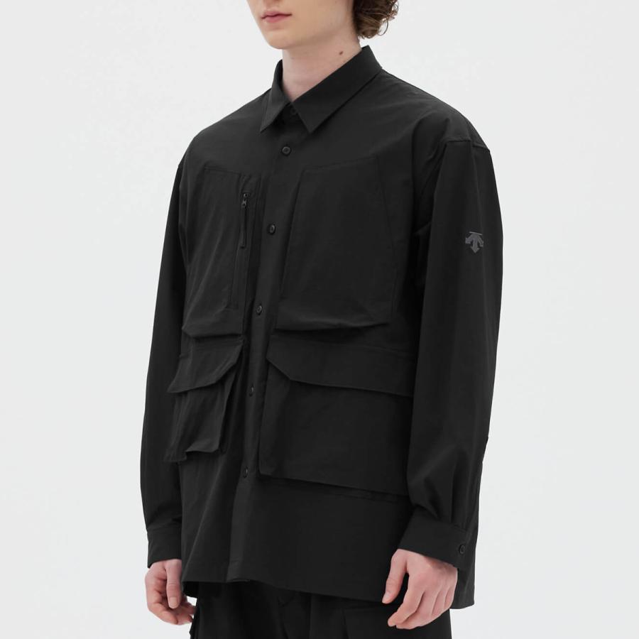 DESCENTE ダークブルー シャツ Lサイズ DESCENTE ALLTERRAIN 81 CORDURA L/S OVER SHIRT デサント