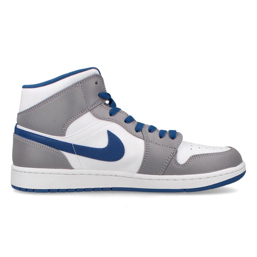 NIKE AIR JORDAN 1 MID ナイキ エア ジョーダン 1 ミッド CEMENT GREY/WHITE/TRUE BLUE グレー ホワイト ブルー｜lowtex｜05