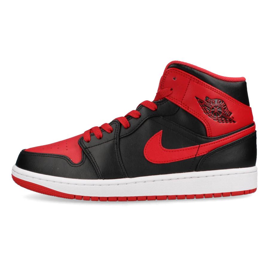 NIKE AIR JORDAN 1 MID ナイキ エア ジョーダン 1 ミッド メンズ BLACK/FIRE RED/WHITE ブラック レッド｜lowtex｜04