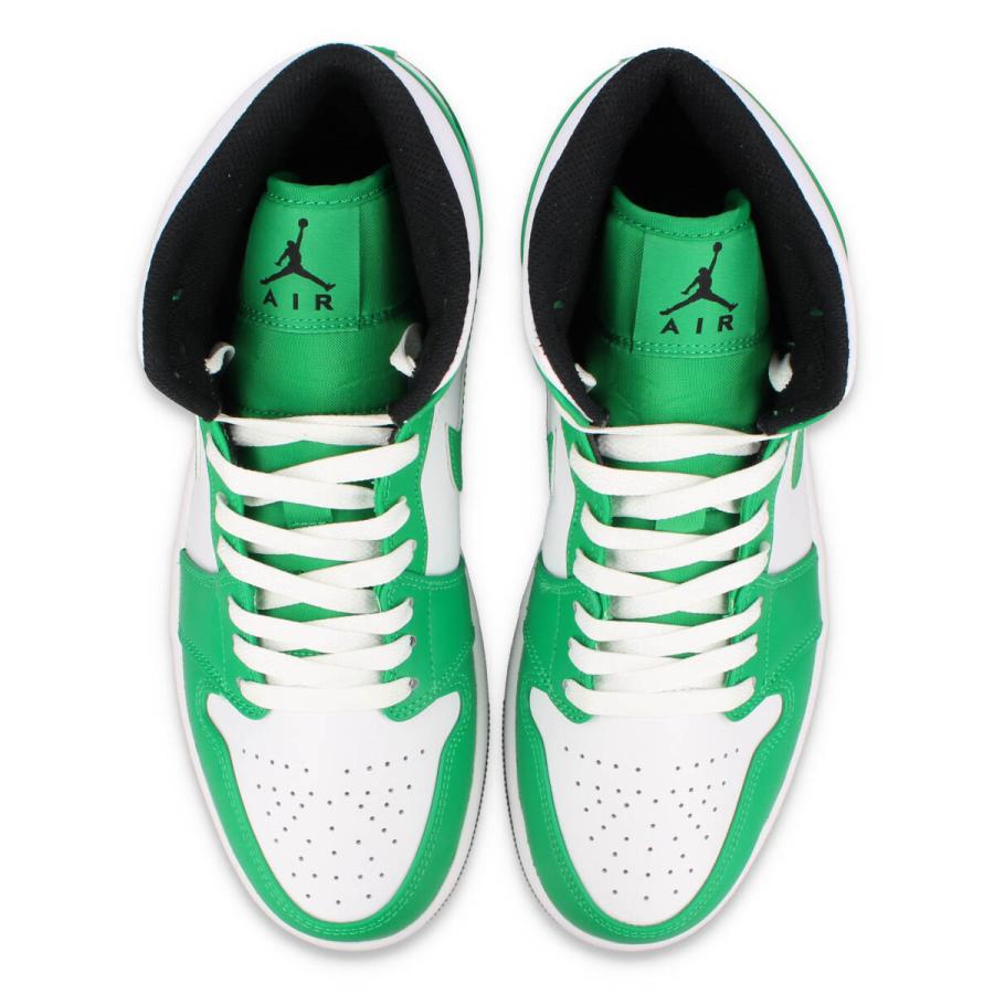 NIKE AIR JORDAN 1 MID ナイキ エア ジョーダン 1 ミッド メンズ LUCKY GREEN/BLACK/WHITE グリーン dq8426-301｜lowtex｜02