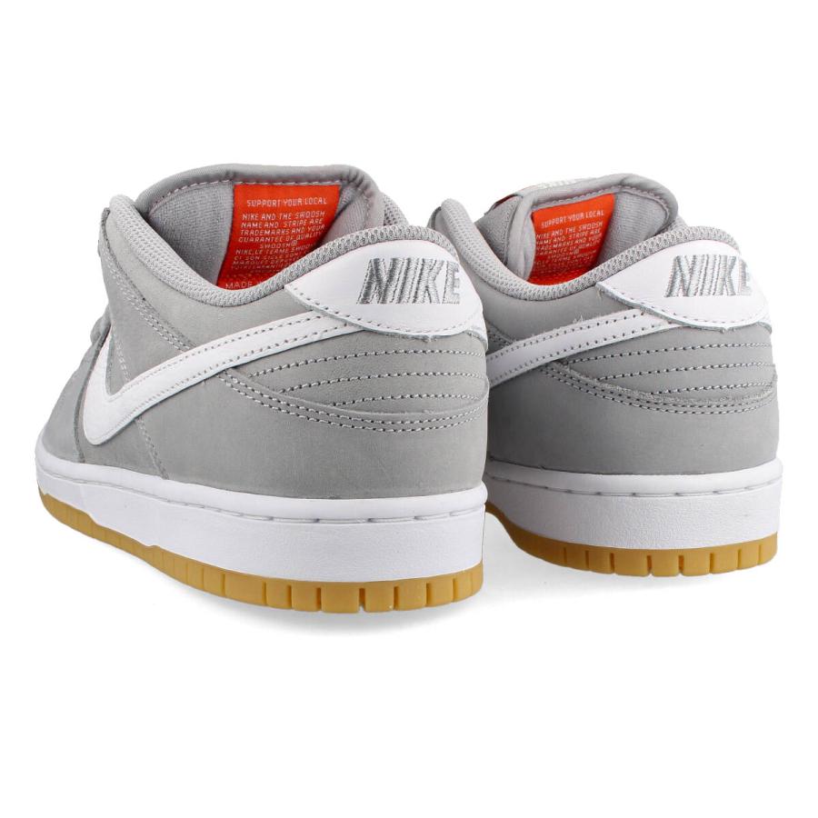 NIKE SB DUNK LOW PRO ISO ナイキ SB ダンク ロー プロ ISO メンズ ローカット WOLF GREY/WHITE/GUM/PURE PLATINUM/SAFETY ORANGE グレー ホワイト dv5464-001｜lowtex｜03