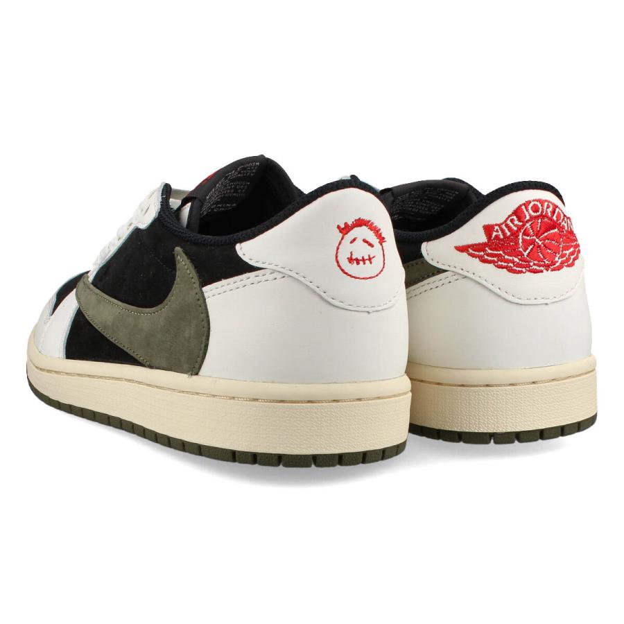 NIKE WMNS AIR JORDAN 1 LOW OG SP 【TRAVIS SCOTT】 ナイキ ウィメンズ エア ジョーダン 1 ロー OG  SP SAIL/UNIVERSITY RED/BLACK/MEDIUM OLIVE カーキ