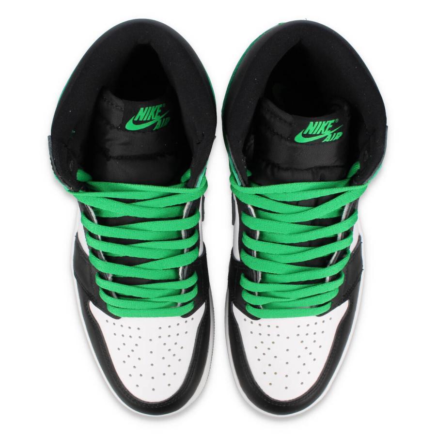 NIKE AIR JORDAN 1 RETRO HIGH OG ナイキ エア ジョーダン 1 レトロ ハイ OG メンズ ハイカット BLACK/LUCKY GREEN/WHITE ブラック グリーン ホワイト｜lowtex｜02