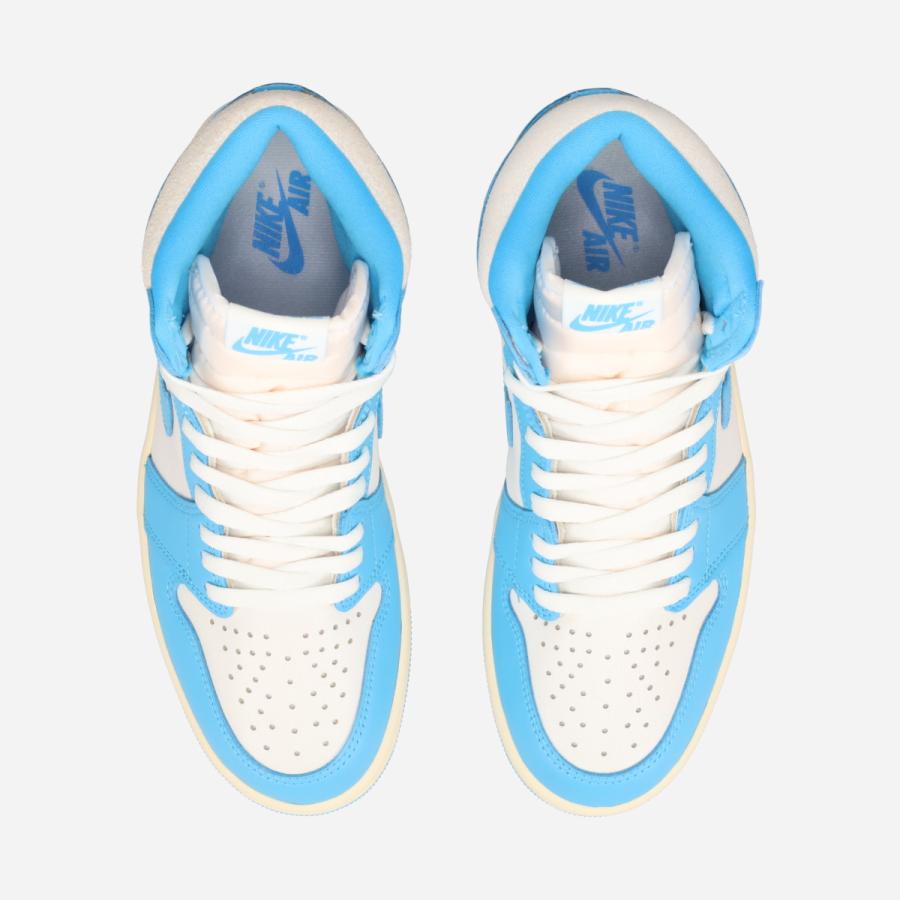 【8%OFF】  NIKE AIR JORDAN 1 HIGH OG -UNC REIMAGINED- ナイキ エア ジョーダン 1 ハイ OG -UNC リイマジンド- DARK POWDER BLUE/SAIL ブルー DZ5485-402の画像