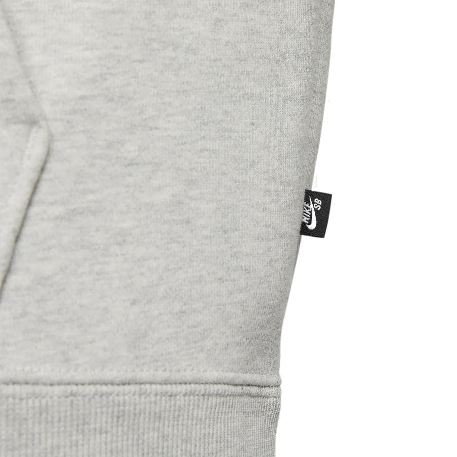 NIKE SB FLEECE PULLOVER SKATE HOODIE ナイキ SB フリース プルオーバー スケート フーディー メンズ GREY HEATHER/WHITE グレー fb8587-050｜lowtex｜04