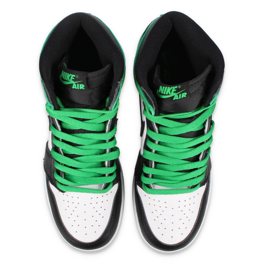 NIKE AIR JORDAN 1 HIGH OG GS ナイキ エア ジョーダン 1 レトロ ハイ OG GS レディース ハイカット BLACK/LUCKY GREEN/WHITE ブラック fd1437-031｜lowtex｜02