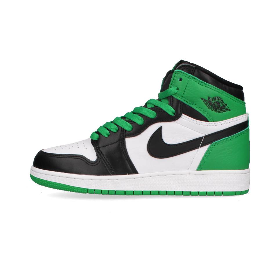 NIKE AIR JORDAN 1 HIGH OG GS ナイキ エア ジョーダン 1 レトロ ハイ OG GS レディース ハイカット BLACK/LUCKY GREEN/WHITE ブラック fd1437-031｜lowtex｜04