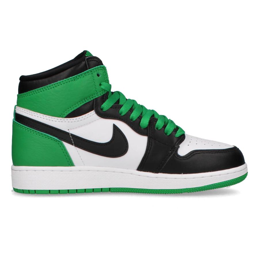 NIKE AIR JORDAN 1 HIGH OG GS ナイキ エア ジョーダン 1 レトロ ハイ OG GS レディース ハイカット BLACK/LUCKY GREEN/WHITE ブラック fd1437-031｜lowtex｜05