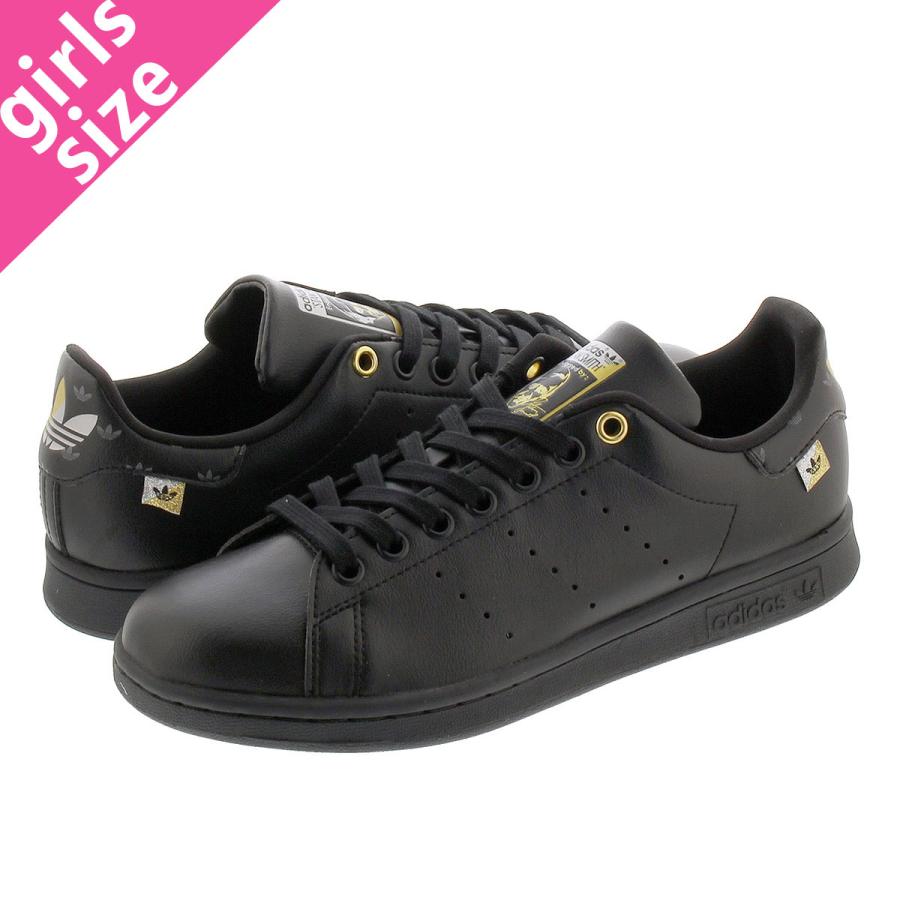 adidas stan smith black and gold