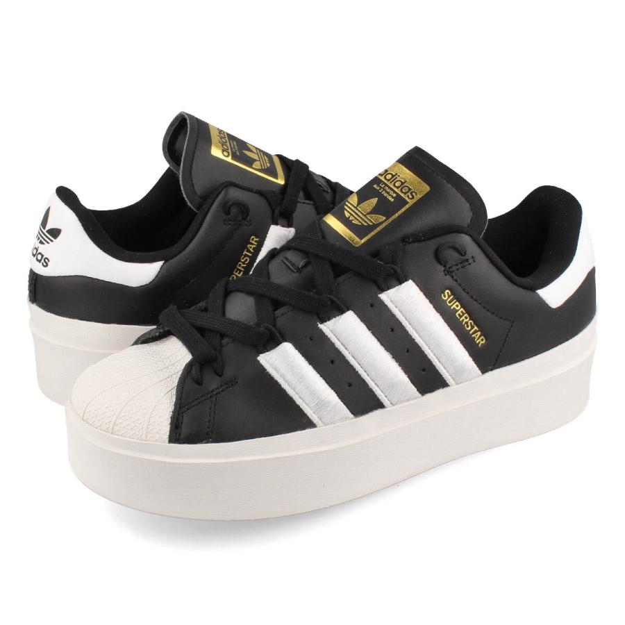 Adidas superstar white gold black cheap