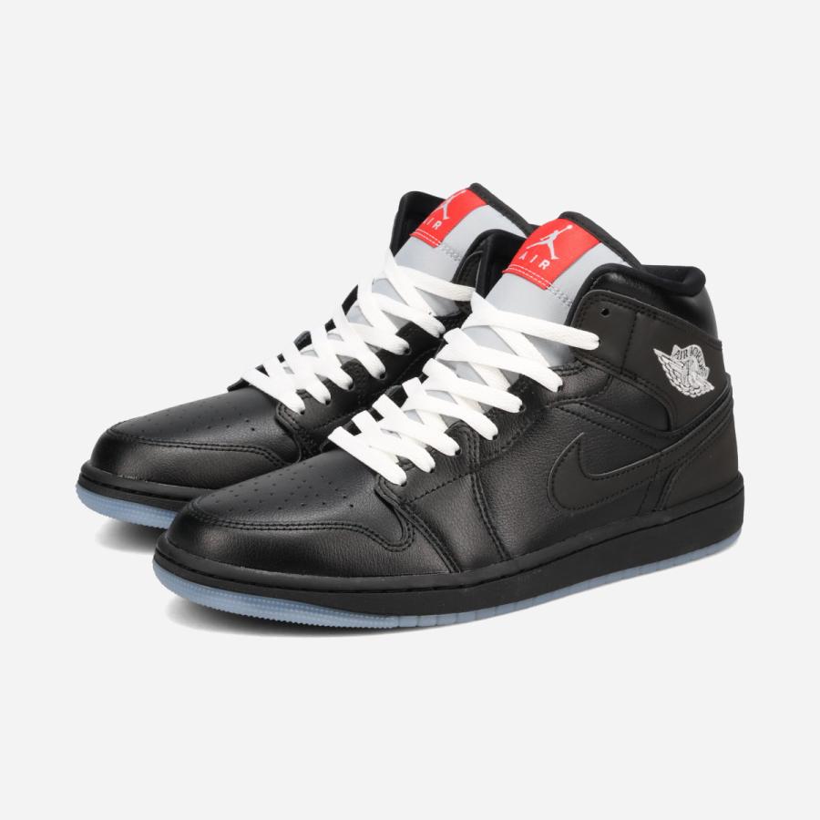 エアジョーダン 1 ミッド　黒 JORDAN BRAND AIR JORDAN 1 MID BLACK/CEMENT GREY-FIRE RED