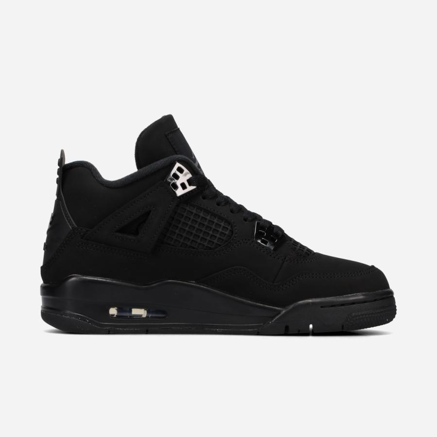 NIKE AIR JORDAN 4 RETRO OG GS -BLACK CAT- ナイキ エア ジョーダン 4 レトロ OG GS -ブラック キャット- レディース BLACK ブラック IB4171-010の画像