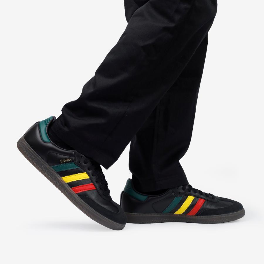 adidas SAMBA OG アディダス サンバ OG メンズ レディース CORE BLACK/YELLOW/COLLEGE GREEN ブラック IH3119｜lowtex｜07