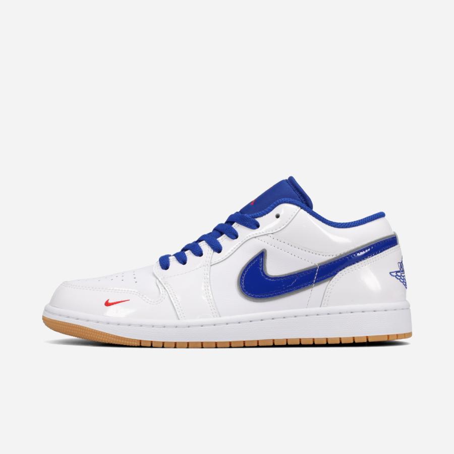 NIKE AIR JORDAN 1 LOW SE -DODGERS- ナイキ エア ジョーダン 1 ロー SE -ドジャース- WHITE/OLD ROYAL/GUM YELLOW/UNIVERSITY RED ホワイト IQ0400-100の画像