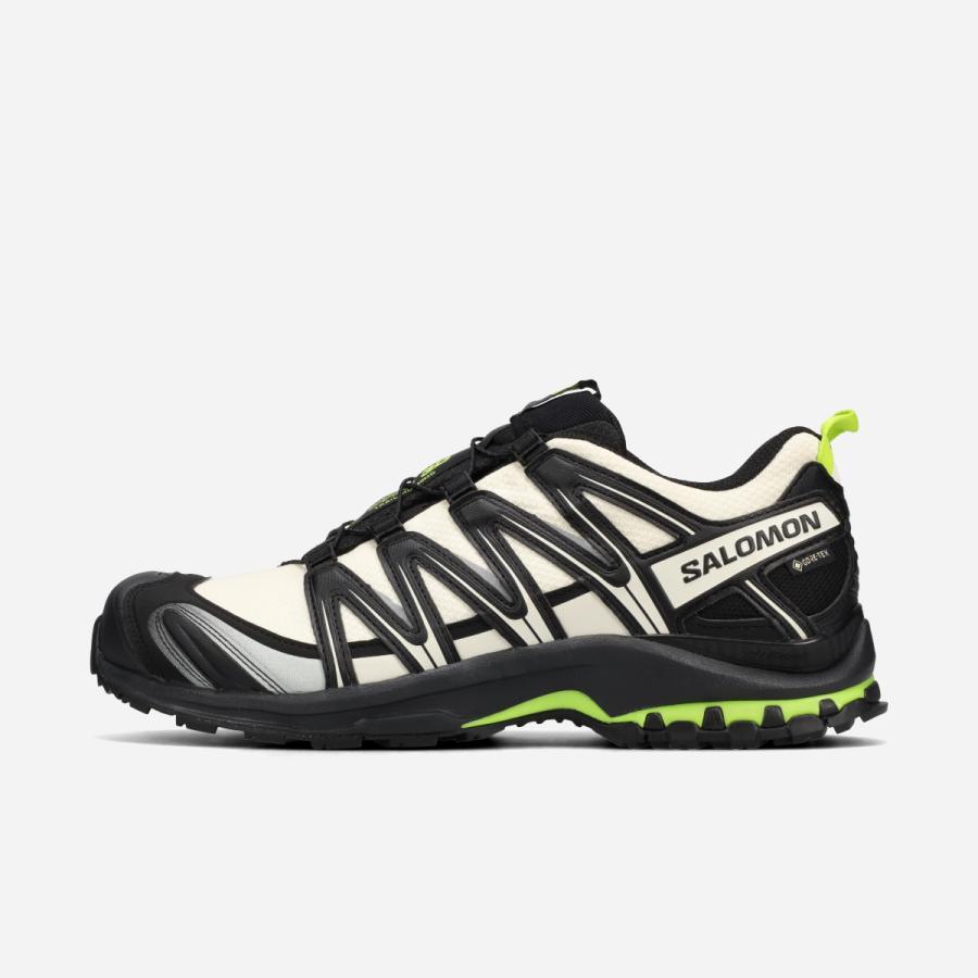 SALOMON XA PRO 3D GTX サロモン エックスエー プロ 3D ゴアテックス メンズ レディース VANILA ICE/BLACK/ACID LIME ブラック L49111700の画像