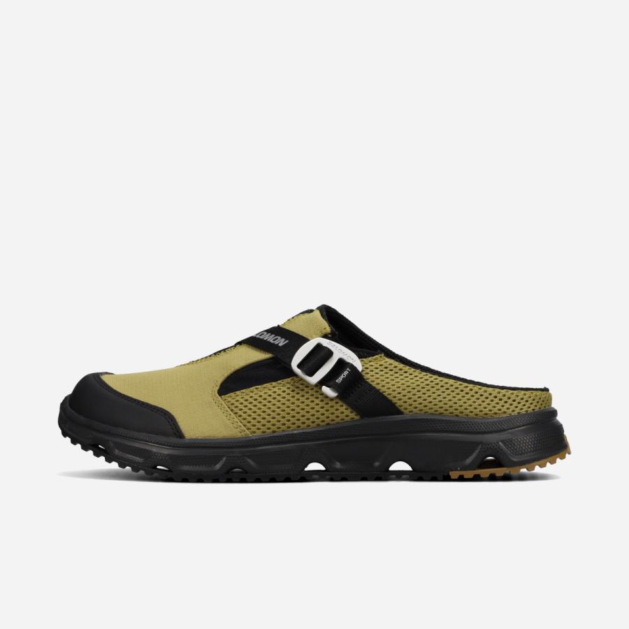 SALOMON RX SLIDE 3.0 NOMAD サロモン リラックス スライド 3.0 ノマド メンズ レディース BLACK/WILLOW カーキグリーン L49159200の画像
