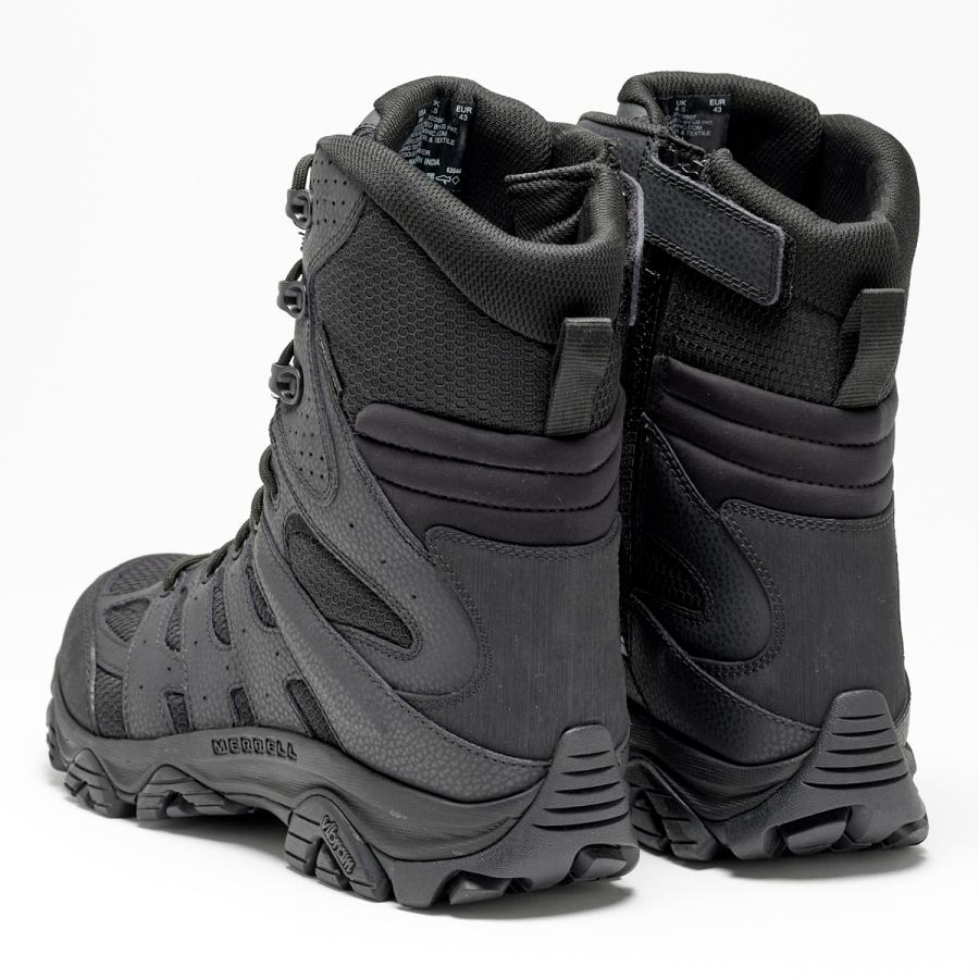 MERRELL MOAB 3 8” TACTICAL ZIP WP メレル モアブ 3 タクティカル 8インチ ジップ ウォータープルーフ BLACK ブラック｜lowtex｜02