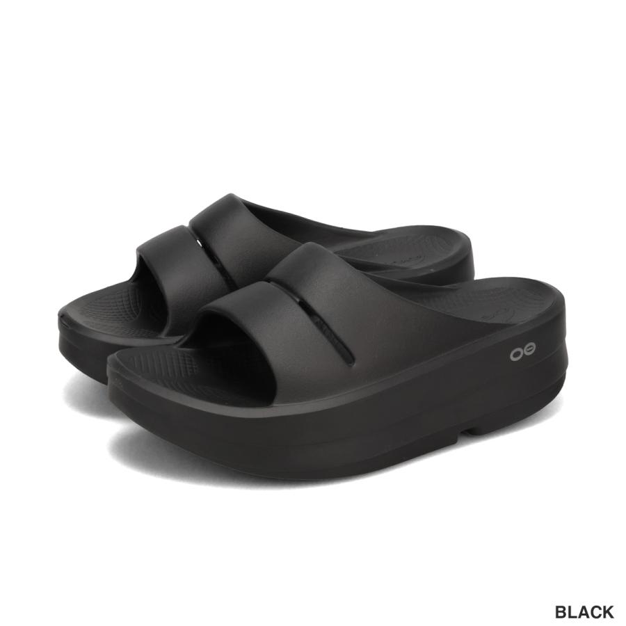 OOFOS メンズレディースOOmega OOahh ブラック 10 crocs（クロックス） OOFOS OOmega Ooahh ウーフォス ウーメガ