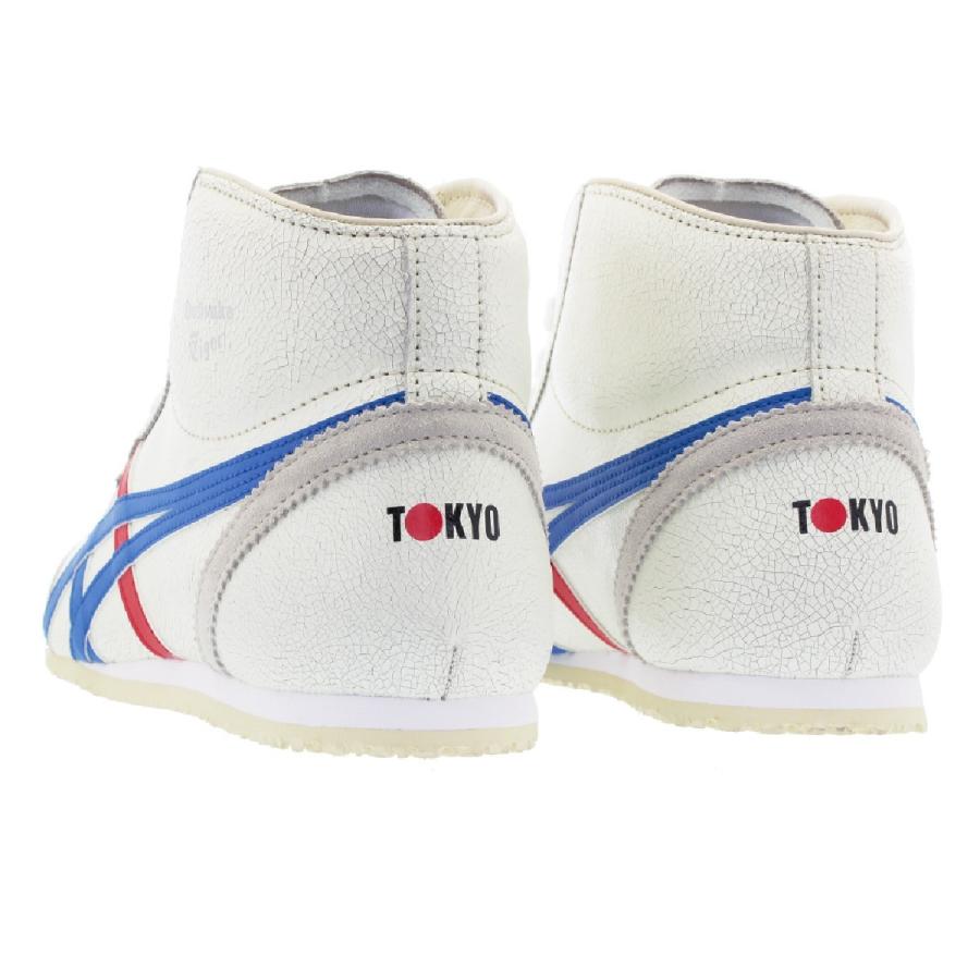 スニーカー オニツカタイガー メンズ レディース メキシコ ミッド ランナー Onitsuka Tiger MEXICO MID RUNNER WHITE/BLUE/RED｜lowtex｜03