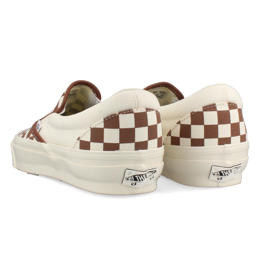 VANS SLIP-ON REISSUE 98 バンズ スリッポン リイシュー 98 メンズ レディース LX CHECKERBOARD COFFEE グリーン VN000CSECFF｜lowtex｜03