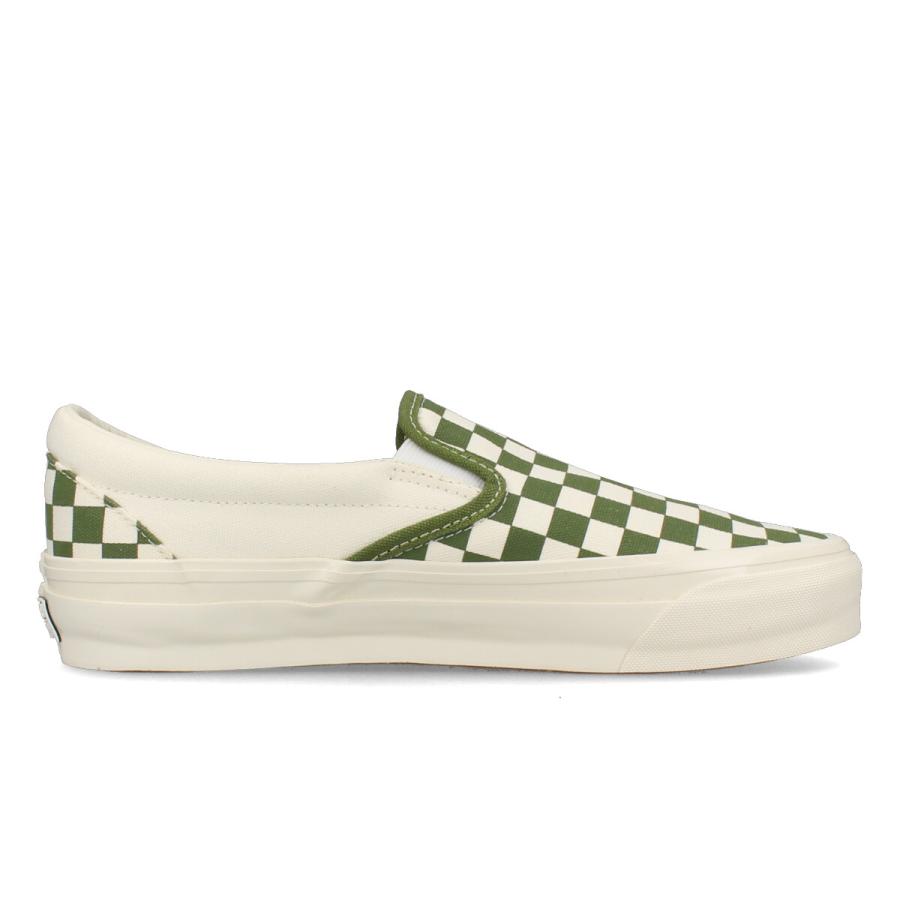 VANS SLIP-ON REISSUE 98 バンズ スリッポン リイシュー 98 メンズ レディース LX CHECKERBOARD PESTO ブラウン VN000CSECIB｜lowtex｜05