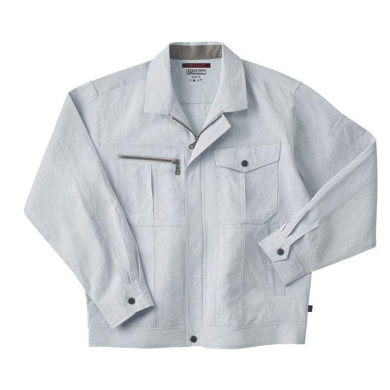 ホシ服装夏用ジャケット #785 ホワイトグレーサイズ:3L