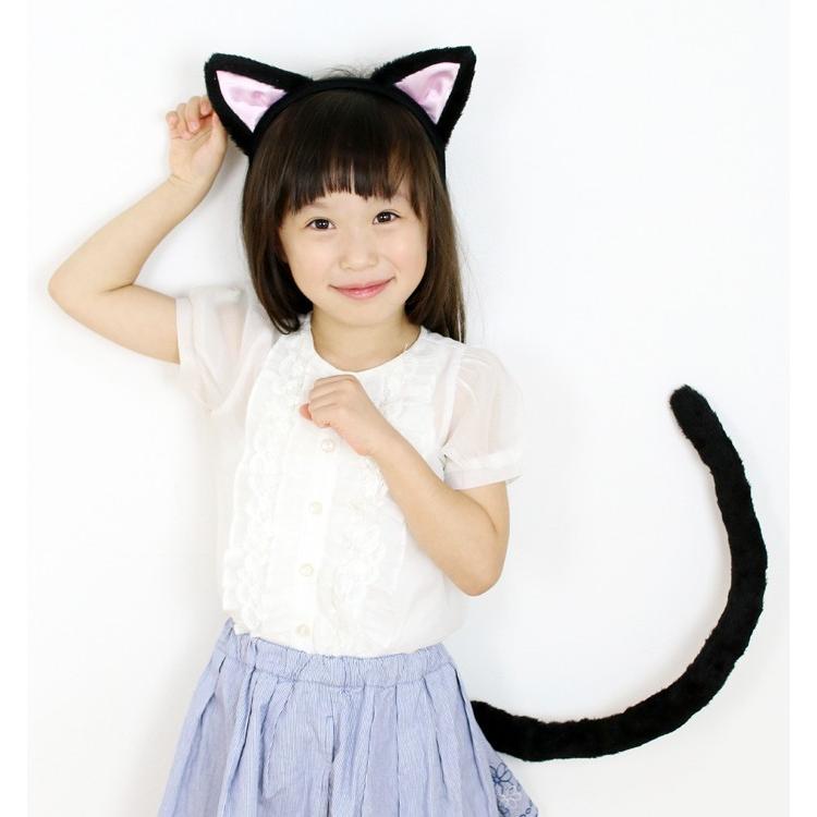 どうぶつカチューシャとしっぽ けもみみしっぽセット 黒ねこ/アニマル 動物 なりきり コスプレ 仮装 コスチューム パーティー ハロウィン イースター |  | 01