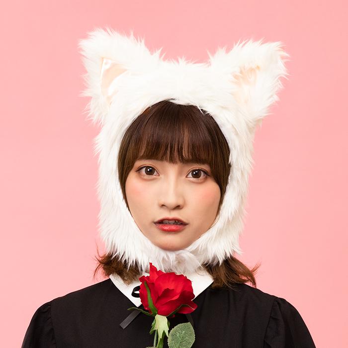 もふもふにゃんにゃん白 着ぐるみ猫かぶりもの 846666 |  | 01