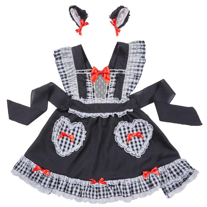 メール便配送可/けもみみエプロン キャット ベビー 黒猫 900139 |  | 05