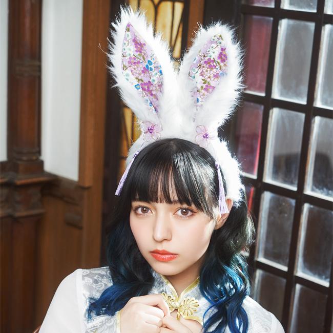 和柄カチューシャ 白うさぎ 909484 |  | 06