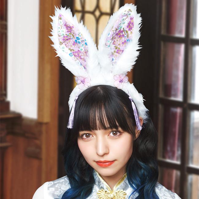 和柄カチューシャ 白うさぎ 909484 |  | 01