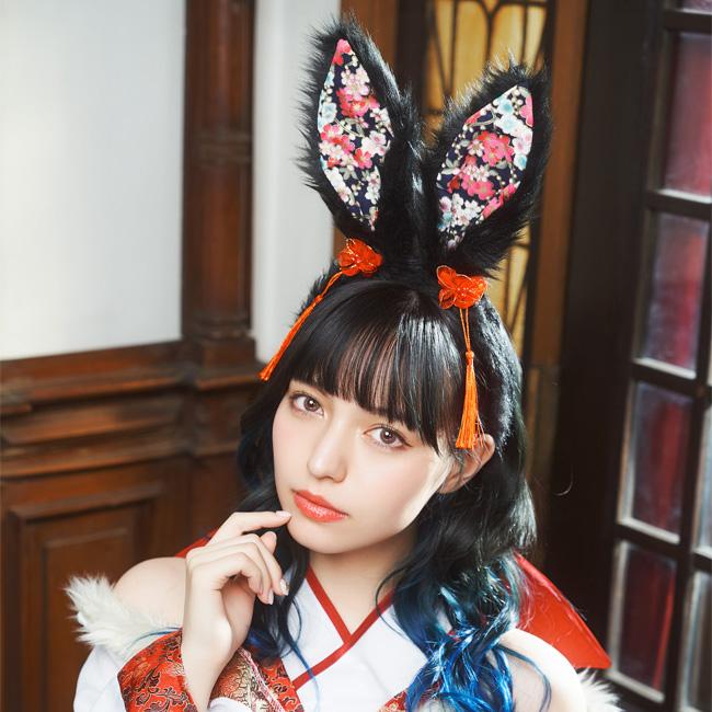 和柄カチューシャ 黒うさぎ 909491 |  | 07