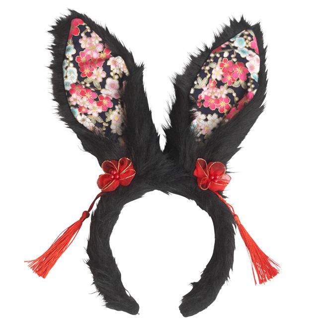 和柄カチューシャ 黒うさぎ 909491 |  | 06