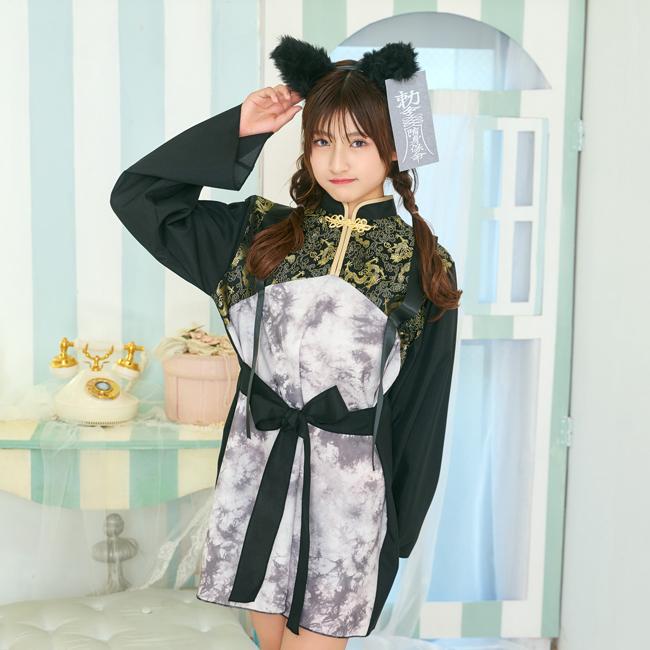 ハロウィンコスチューム キッズ ジュニア 女の子 COSCHU! ウルフキョンシー コスチュ おおかみ アニマル コスプレ | 