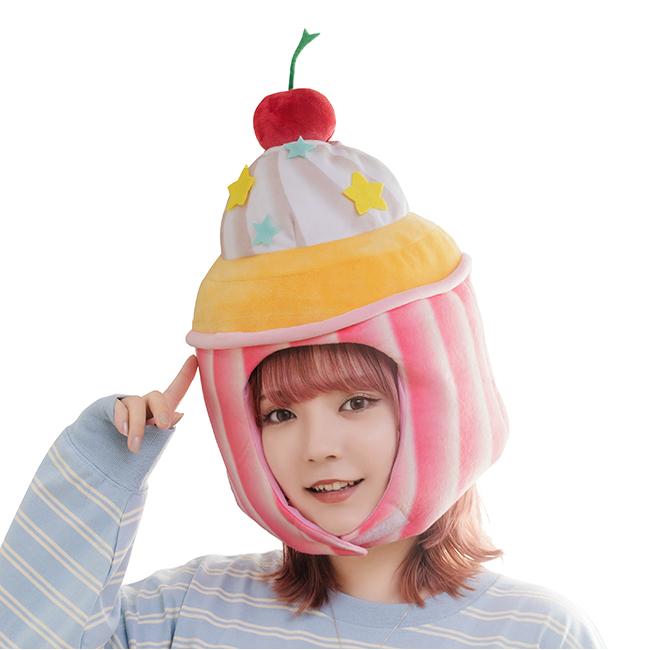 ハロウィンコスチューム かぶりもの かぶりもん カップケーキかぶりもの 仮装 キッズ ジュニア 大人 簡単 コスプレ 誕生日 | 