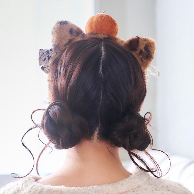 ハロウィン コスプレ  デコレオパードキャットカチューシャ ねこ 仮装グッズ ヘアアクセサリー |  | 02