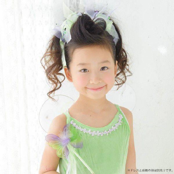 送料無料 カラフルフェアリー髪飾り＆ステッキ　グリーン/ |  | 01