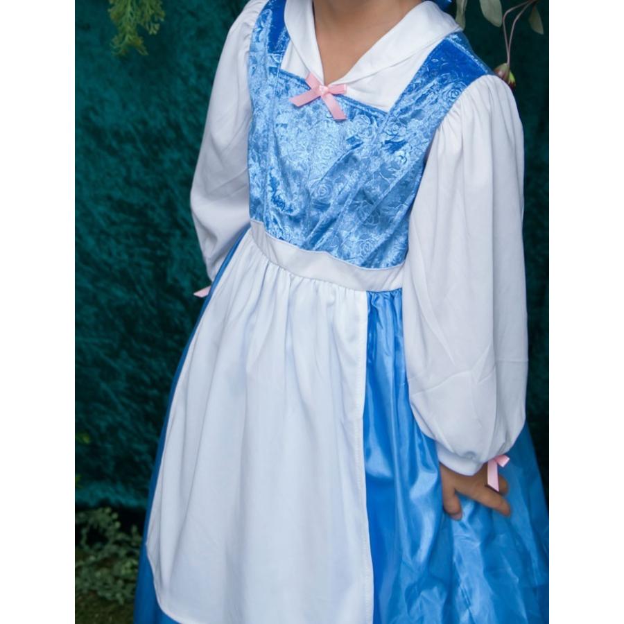 美女と野獣 エプロンワンピースドレス/ハロウィン　仮装　子供　コスチューム　プリンセス　女の子　コスプレ　キッズ用プリンセスドレス |  | 03