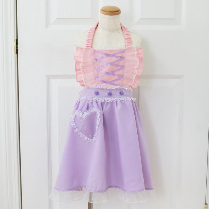 メール便配送可/プリンセスなりきり かんたんドレス エプロン 3角巾つきセット フラワーパープルプリンセス |  | 05